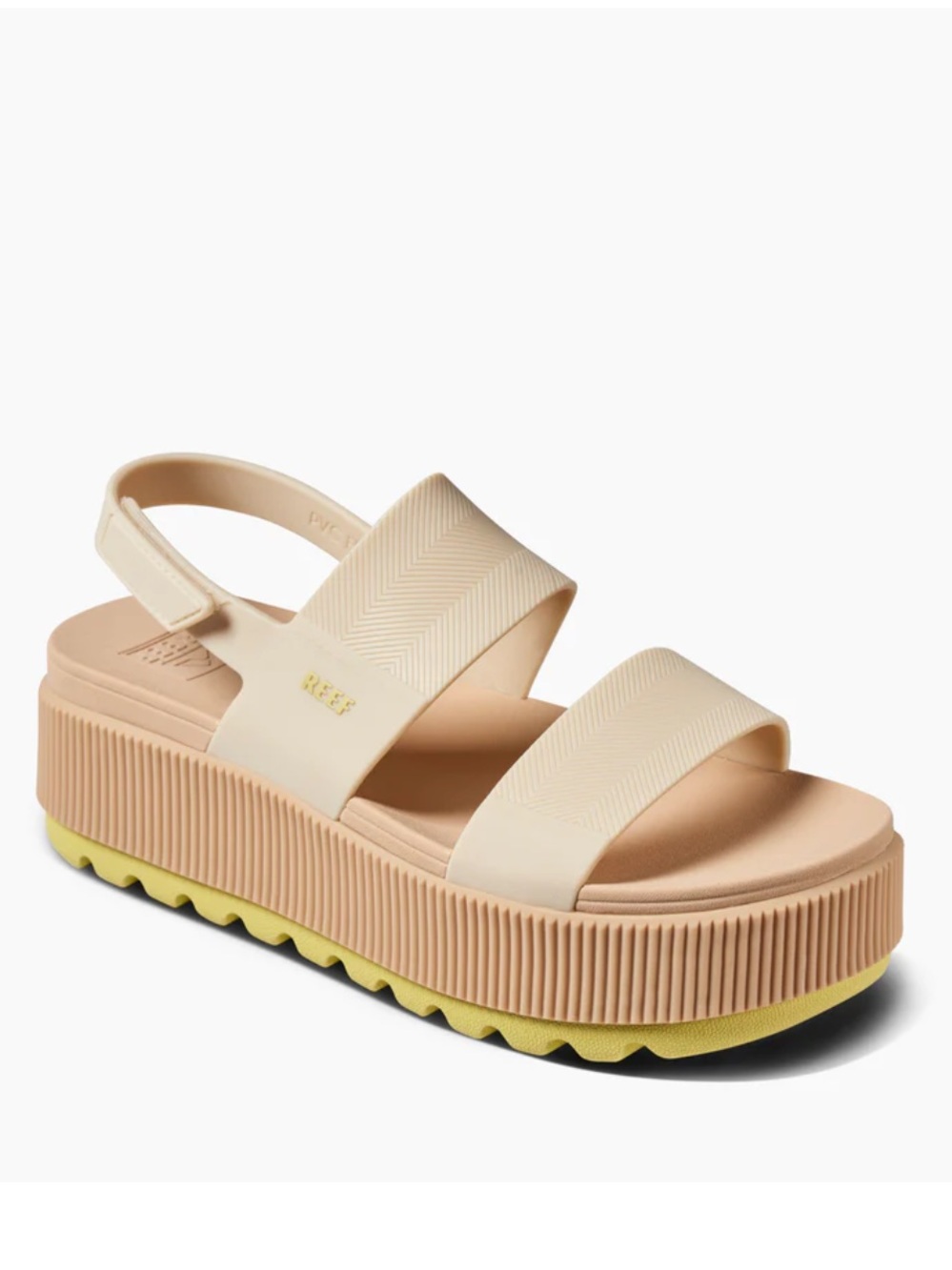 Reef Water Vista Higher Platform Sandals Cream Blush Size 7 - Picture 3 of 12